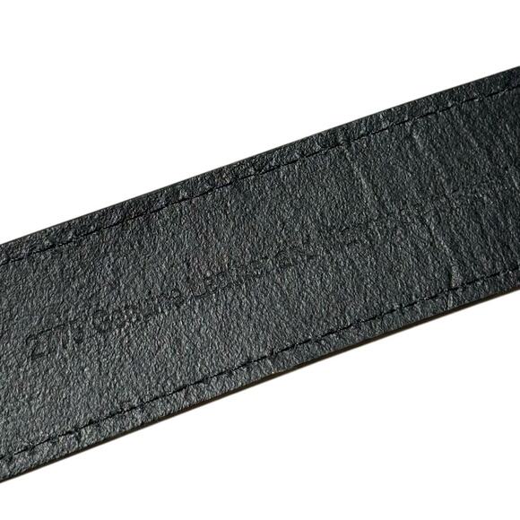 Vintage Black Leather Men's Belt - Picture 5 of 5